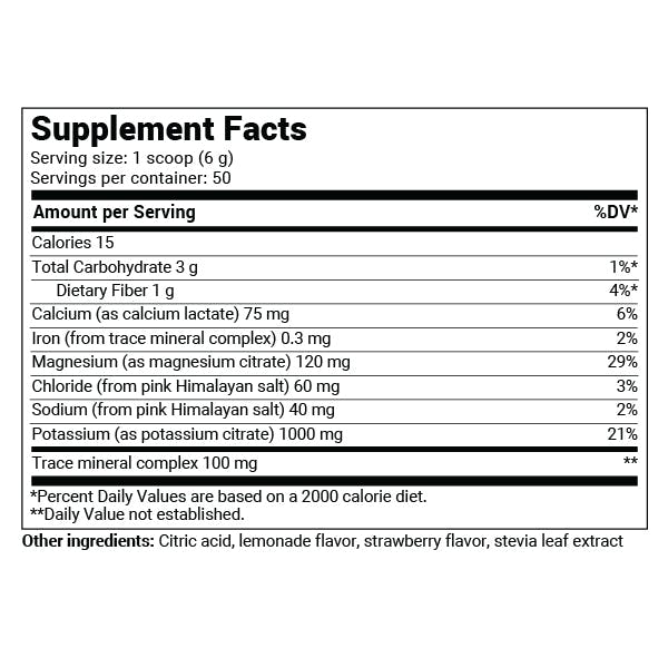 Electrolyte Powder Strawberry Lemonade | Dr. Berg